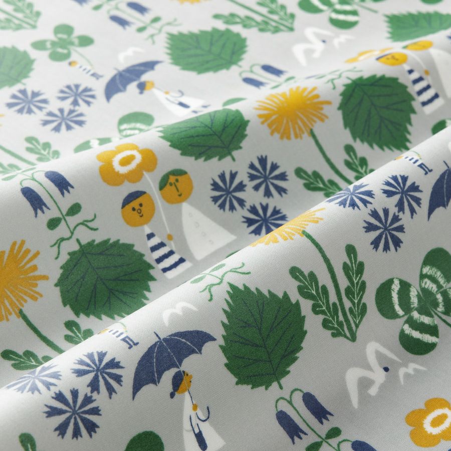 kippis シーチングラミネート生地 Juni/6月の喜び グレー｜手作り