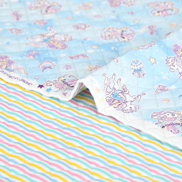 ❣️パッチワークキルト❣️リバーシブル　バラ　水玉　チェック 綿100％キルトマルチカバー パッチワーク風 バラ柄ブルー