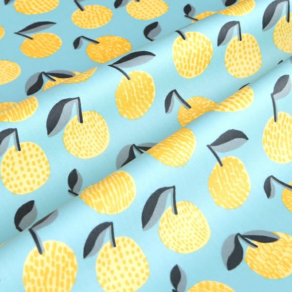 kippis オックスラミネート生地Mikan/みかん ミントグリーン｜手作り