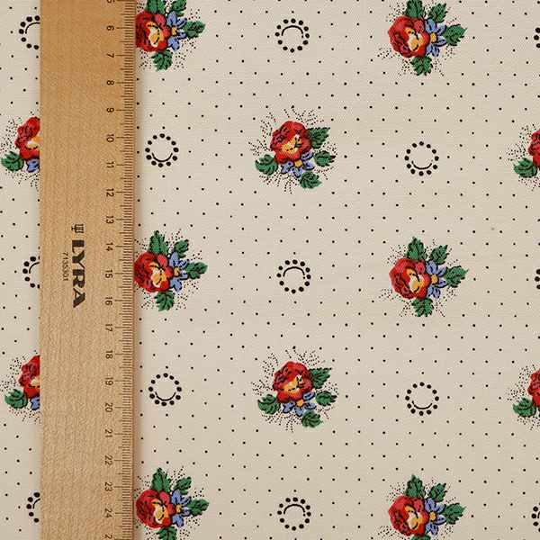 SOULEIADOインテリアオックス生地ル・プランタン アイボリー撥水加工