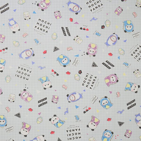 もちもちぱんだ オックス生地 ミントグリーン 入園入学 チアフル