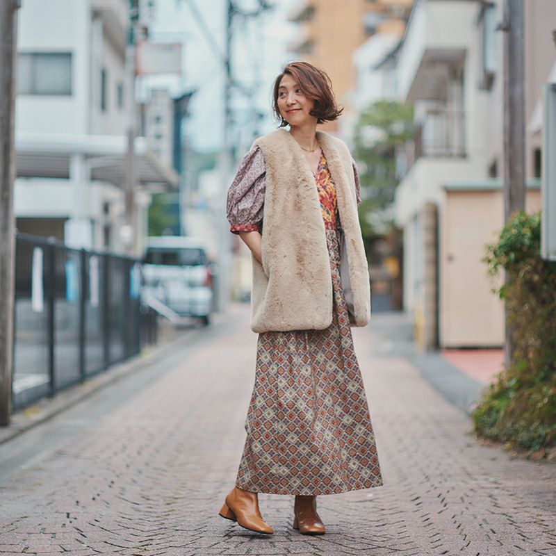 通常販売】SOULEADO ボリューム袖のカシュクールワンピース
