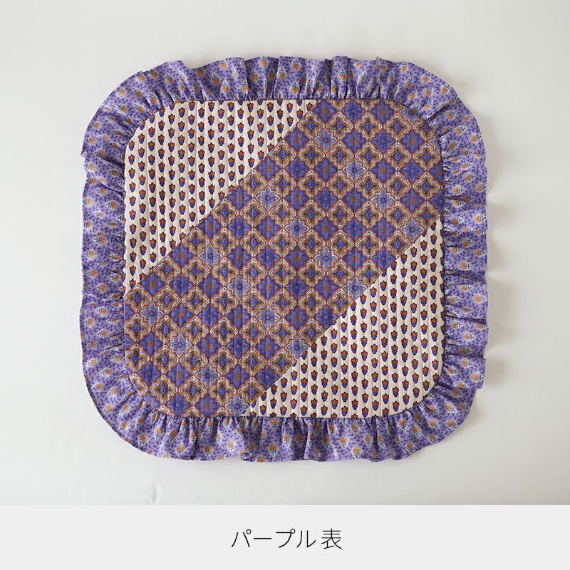 SOULEIADO で作るフリルクッションカバー材料セット 全2色｜手作り