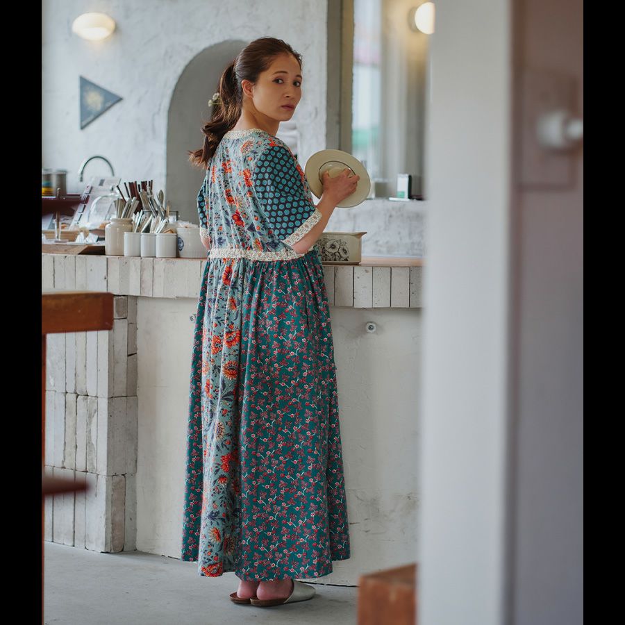 キット＞ SOULEIADO ワンピース-Rani- グリーン｜手作り・ハンドメイド