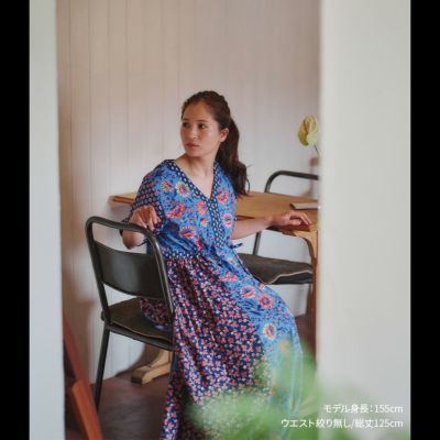 キット＞ SOULEIADO ワンピース-Rani- ブルー｜手作り・ハンドメイド