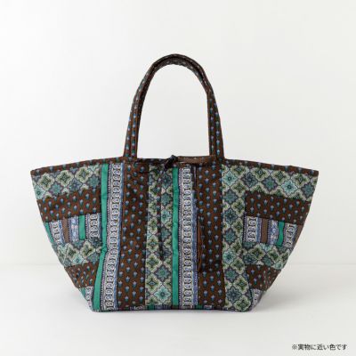 キット＞ SOULEIADO リバーシブル対応 パッチワークキューブバッグ